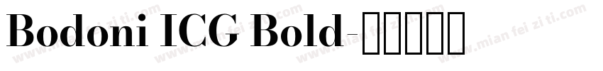 Bodoni ICG Bold字体转换